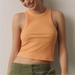 Anthropologie Maeve The Blair Cropped Racerback Baby Tee Size Small